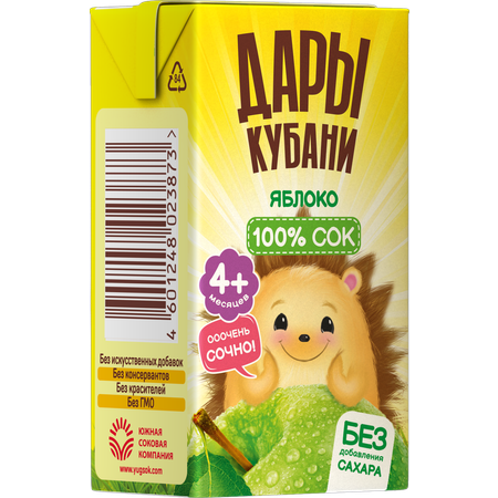Сок Дары Кубани Яблоко с 4 мес 0.125 л 18 шт.