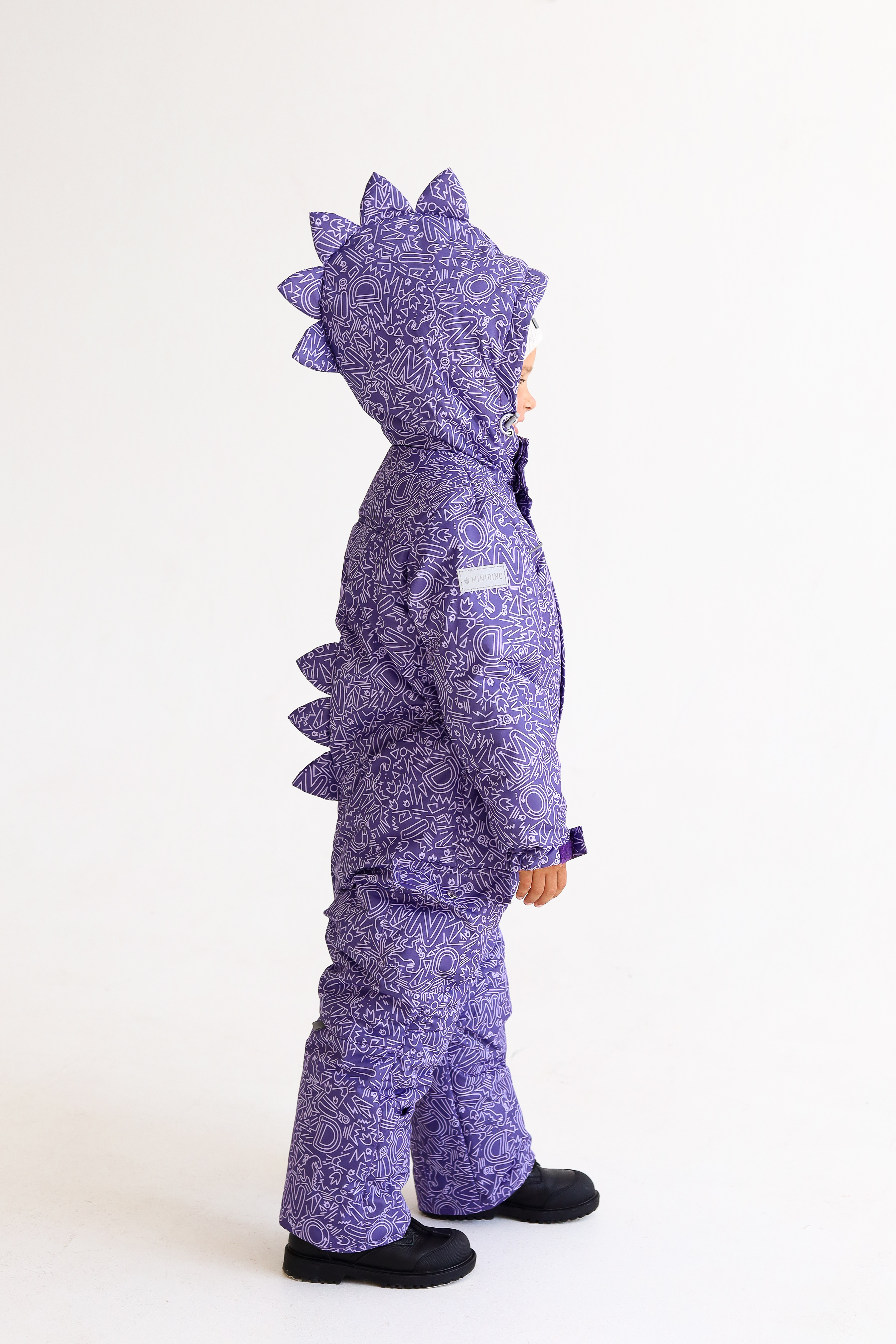 Комбинезон MINIDINO B-KOM-002/2Комбинезон детский зимний Дино принт Дудл виноград - фото 14