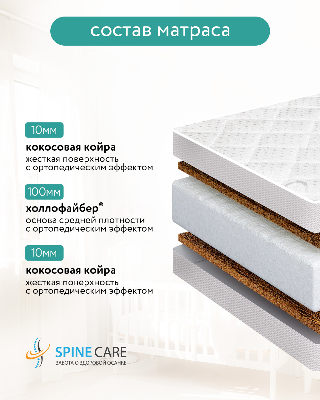 Матрас BabyGo Аэрато 60х120 - фото 4