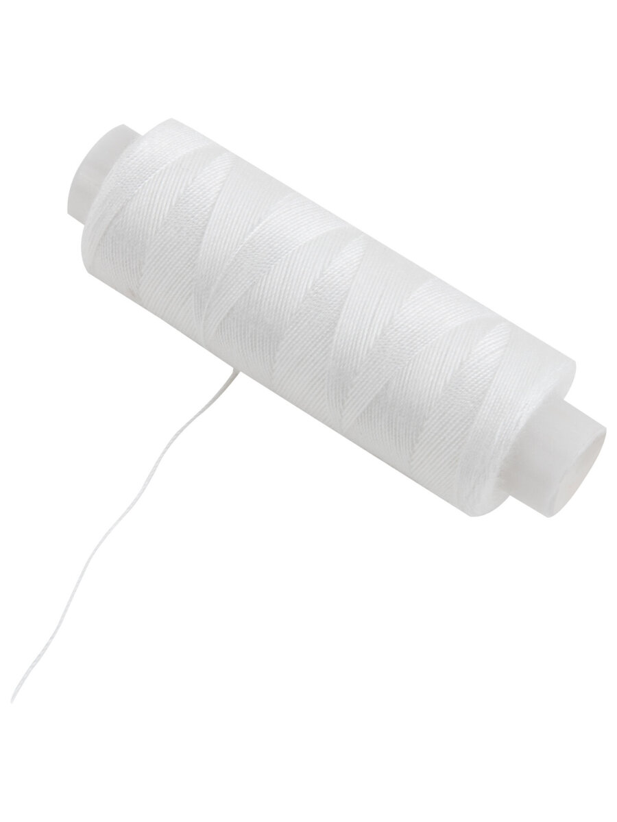 Нитки для шитья Develia армированные 40ЛШ 200 м швейный набор 20 штук с иголками белые - фото 6