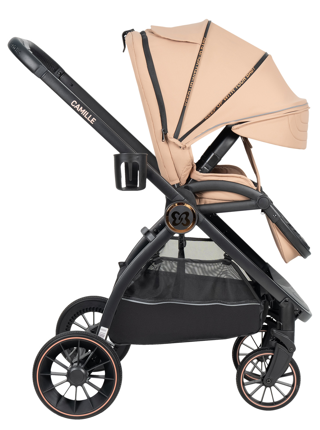 Коляска 3в1 Farfello Camille бежевый - фото 18
