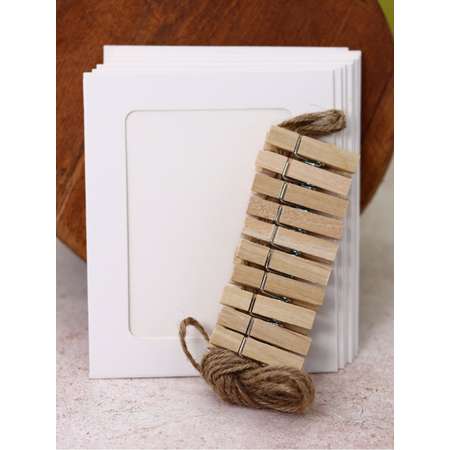 Крафтовые фоторамки iLikeGift Classic white 9.4х11.4см 10шт