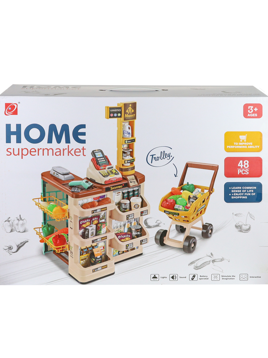 Игровой набор Рыжий кот касса, прилавок, продукты, тележки и корзинки - фото 13