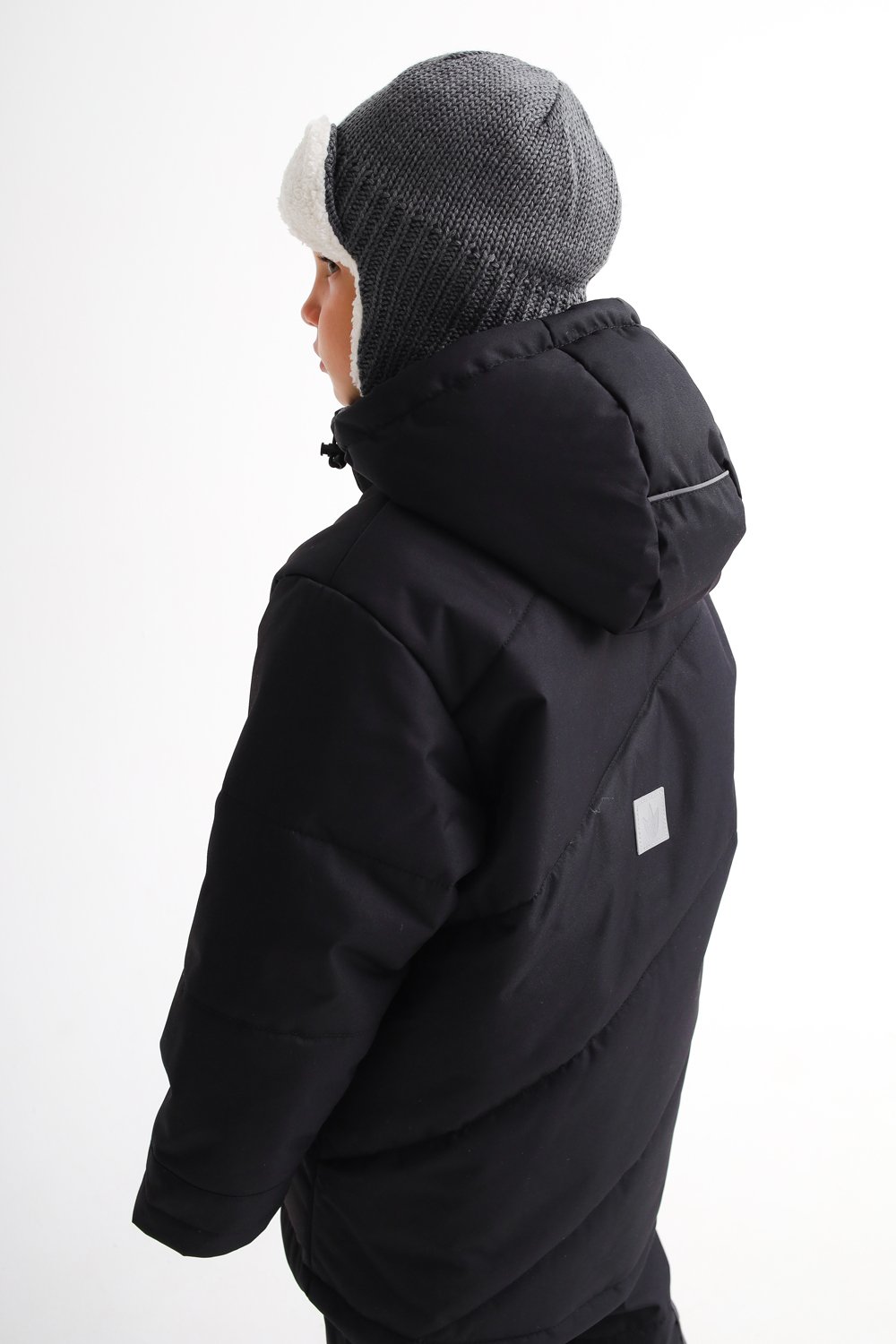 Куртка MINIDINO MDW1-JW016/0Куртка спортивная зимняя Асимметрия черный - фото 14
