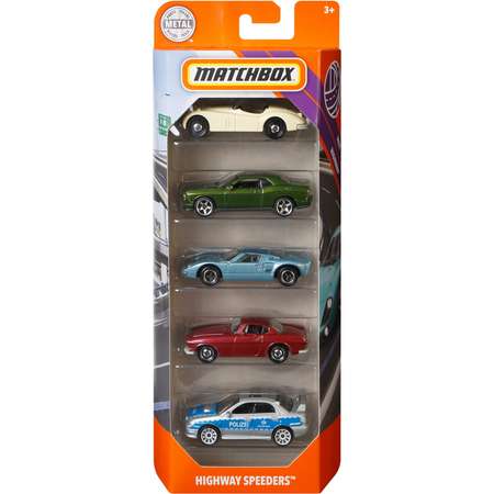 Игровой набор Matchbox 5 машин 1:16 в ассортименте