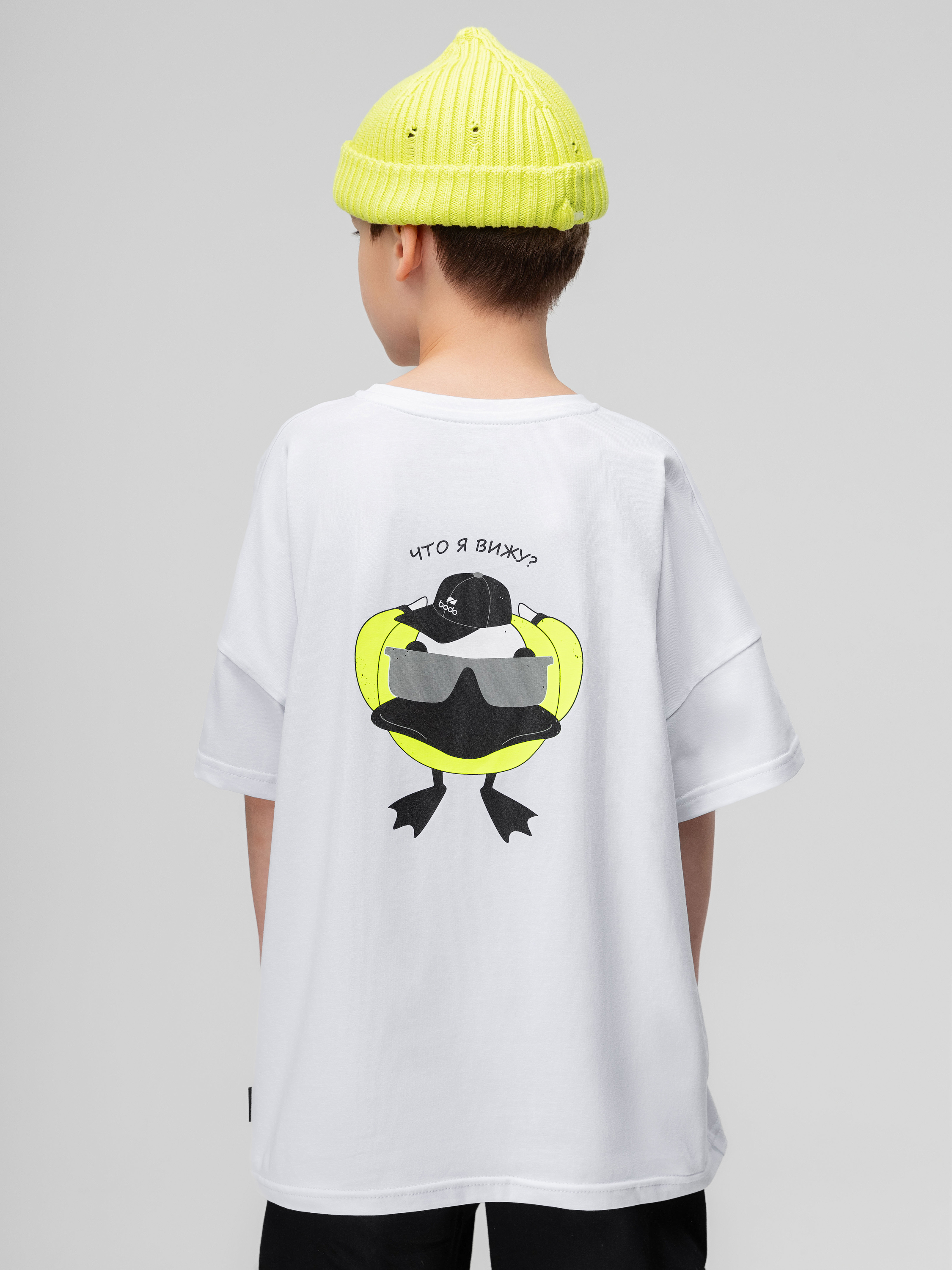 Футболка Bodo 4-435MU_белый (салатовый) - фото 5