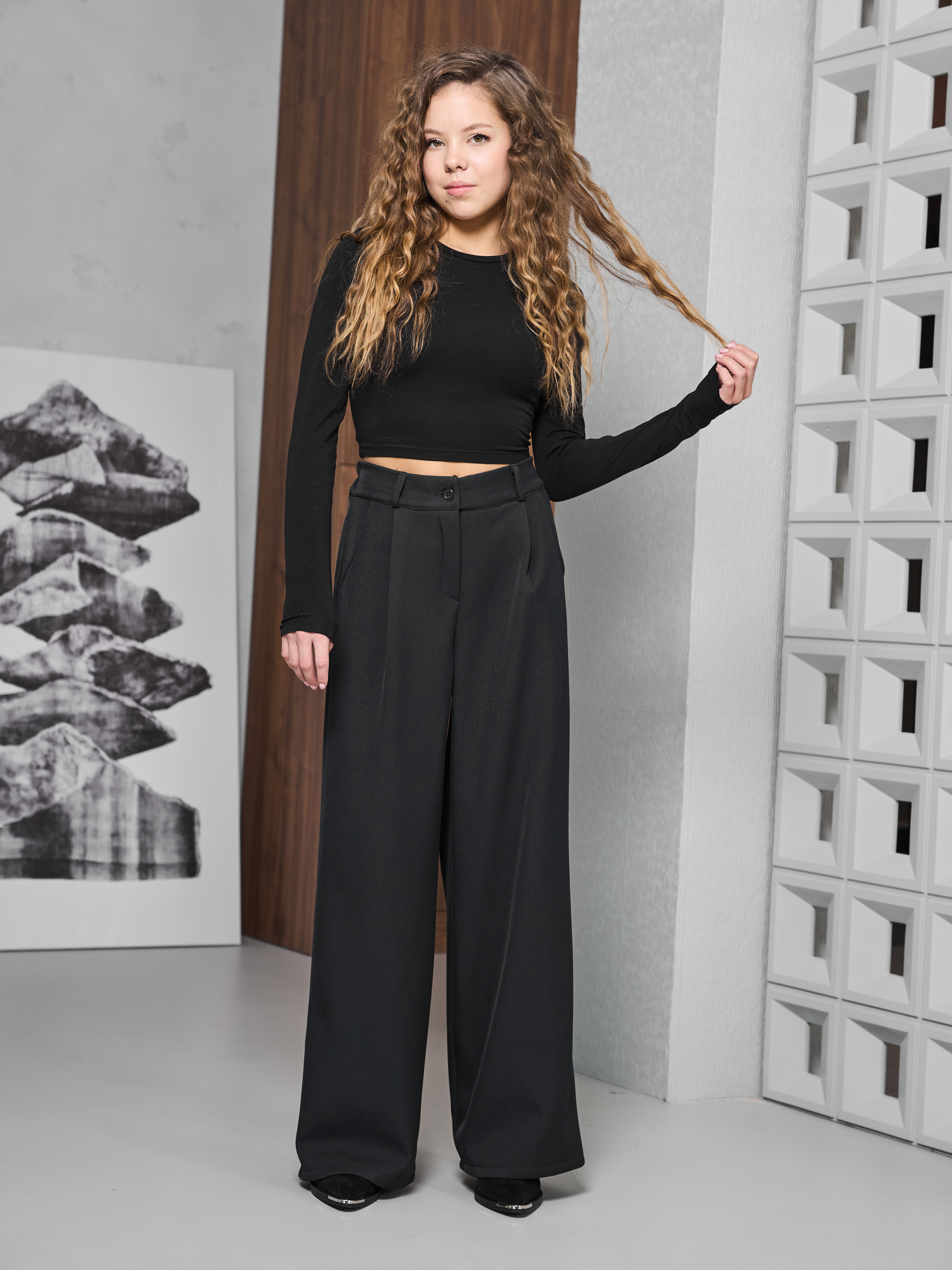 Брюки-палаццо СИНЯЯ МОДА WF501B-H39 - фото 9