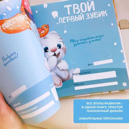 Фотоальбом для новорожденного Bambinic бирюзовый