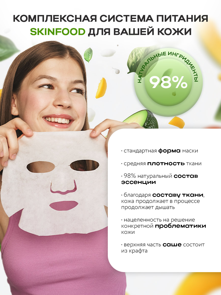 Маска тканевая NAME SKIN CARE Skinfood 21 шт. - фото 3