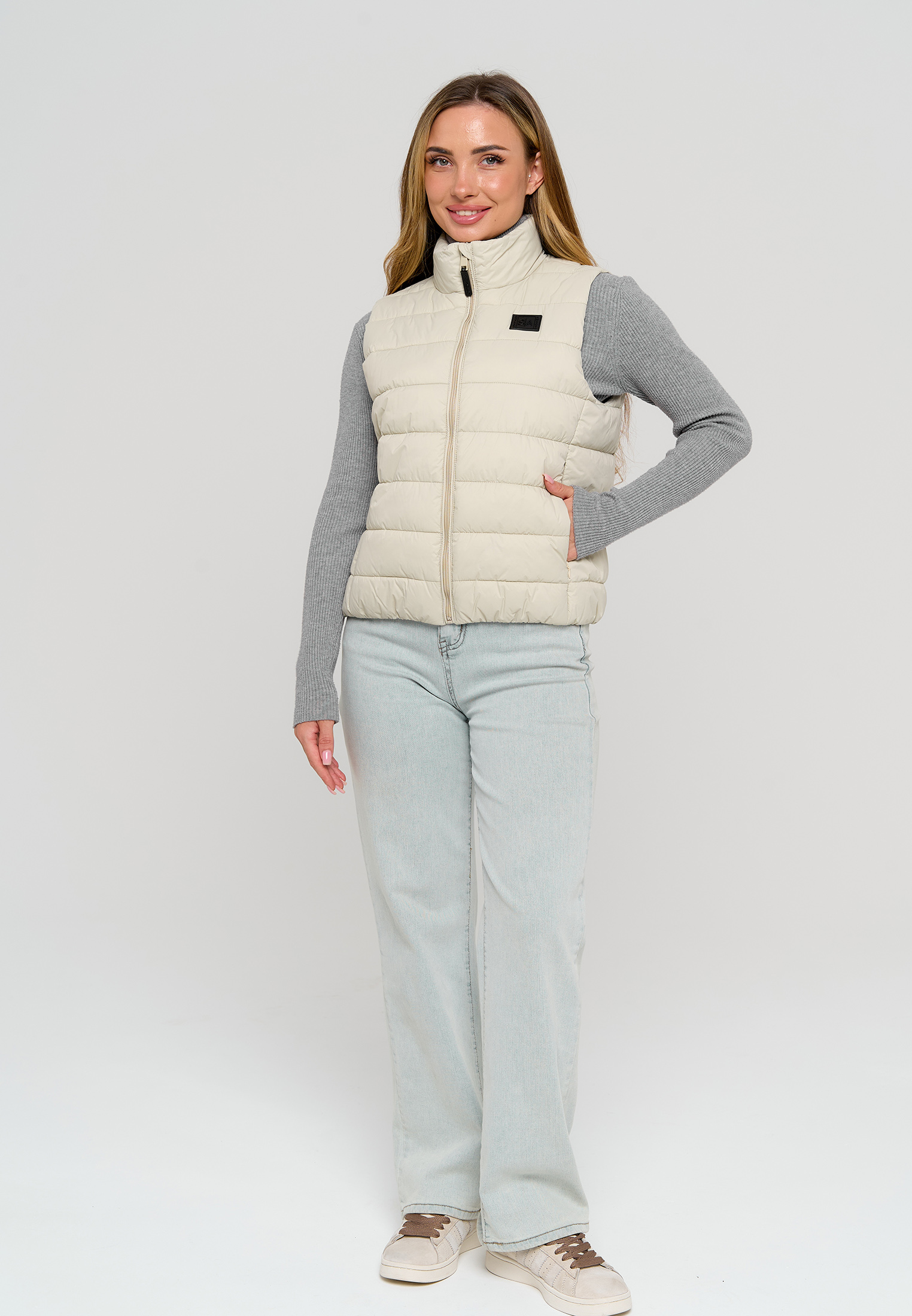 Жилет Stylish AMADEO AV-8508-бежевый - фото 6