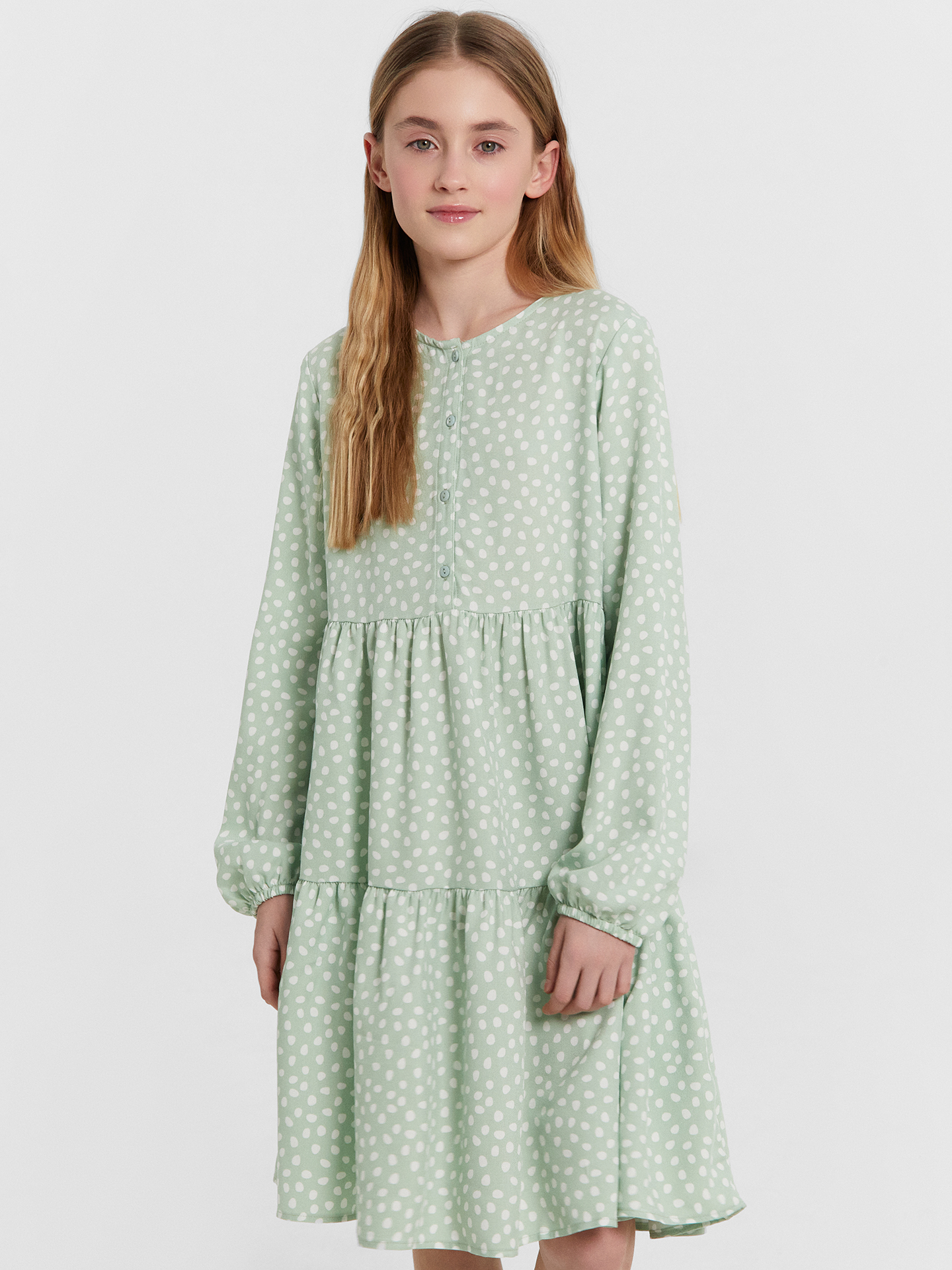 Платье Mark Formelle (Марк Формэль) 157810/горошек на зеленом - фото 3