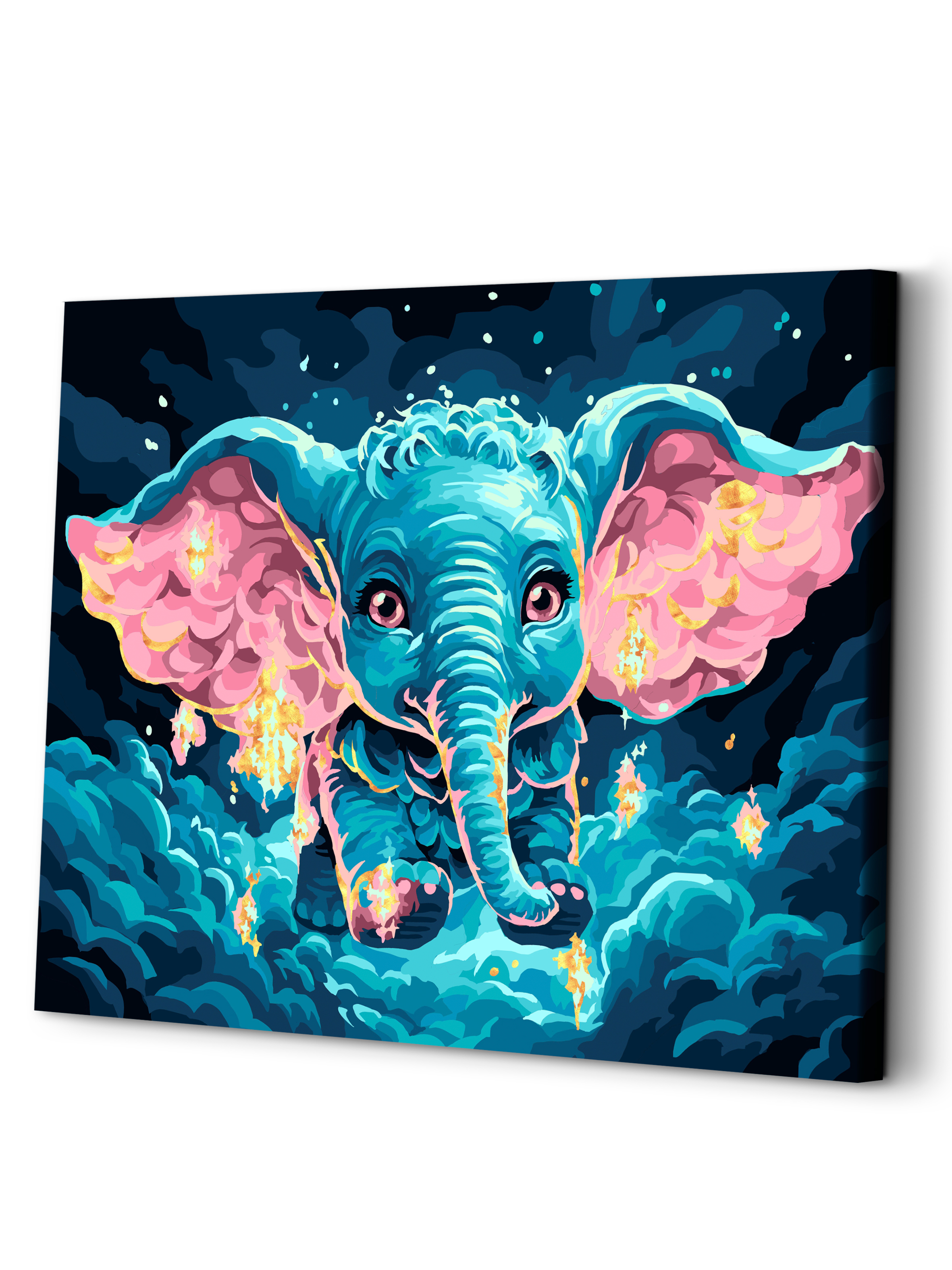 Изображение товара Картина по номерам Art sensation: Слоник в облаках, 40x50 см