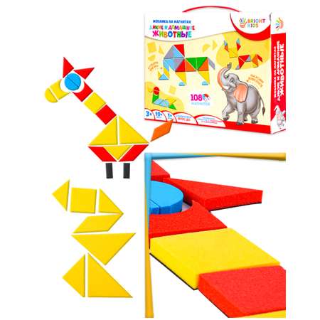 Магнитная мозаика Bright Kids Животные