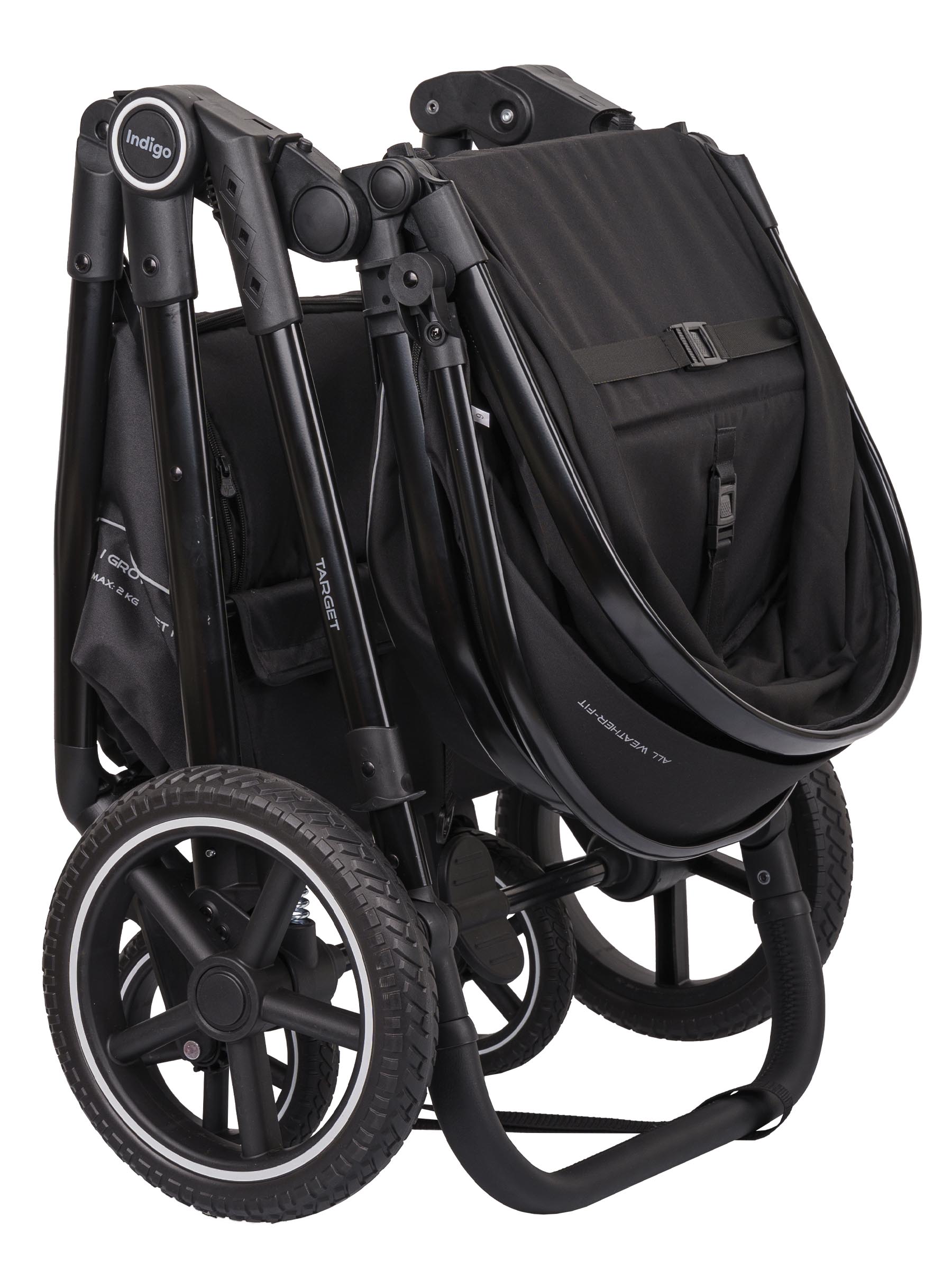 Коляска трансформер Indigo TARGET 3в1 черный - фото 35