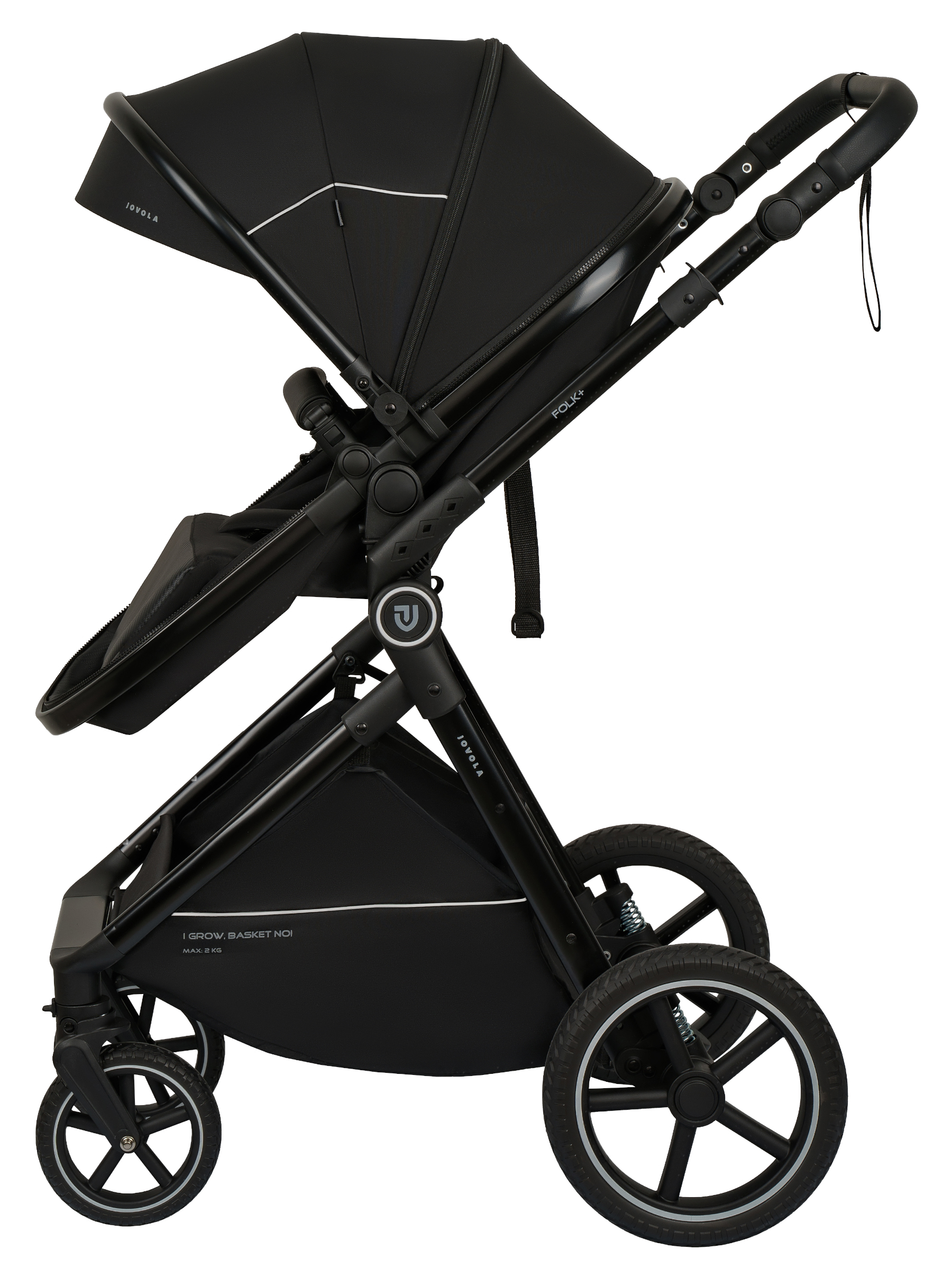 Коляска трансформер JOVOLA Folk+ 3в1 черный - фото 22