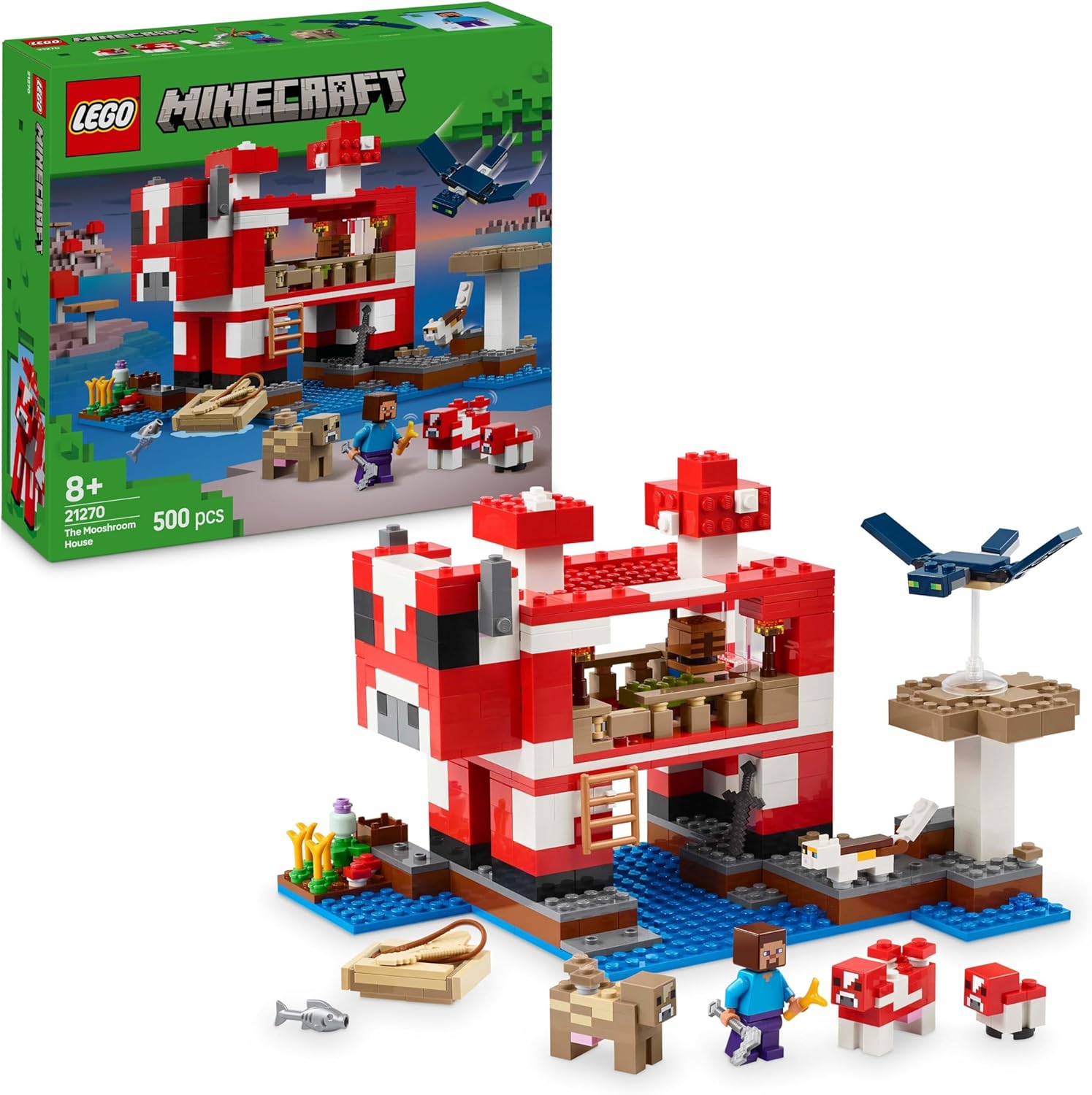 Конструктор LEGO Minecraft Грибной дом блочный - фото 1