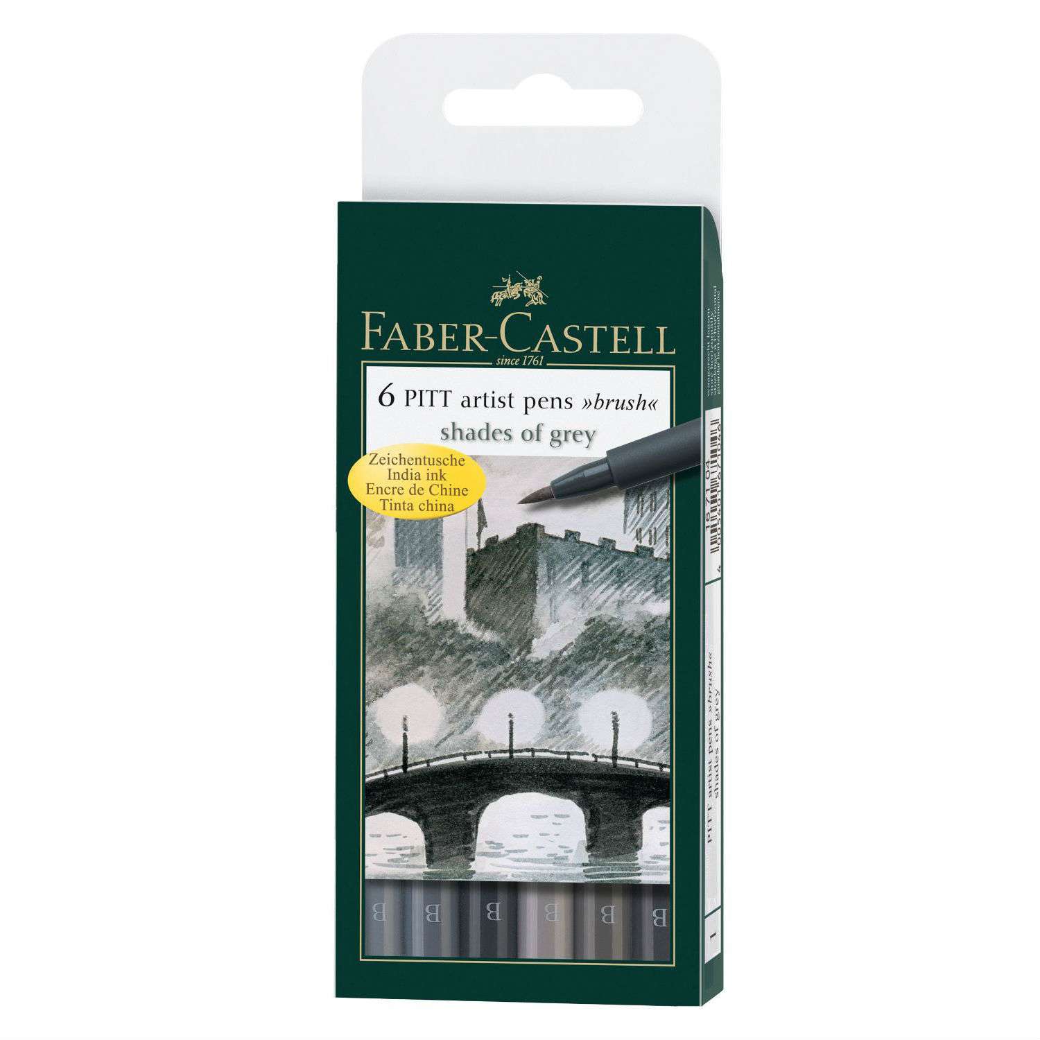 Ручка капиллярная Faber Castell 6 шт. - фото 1