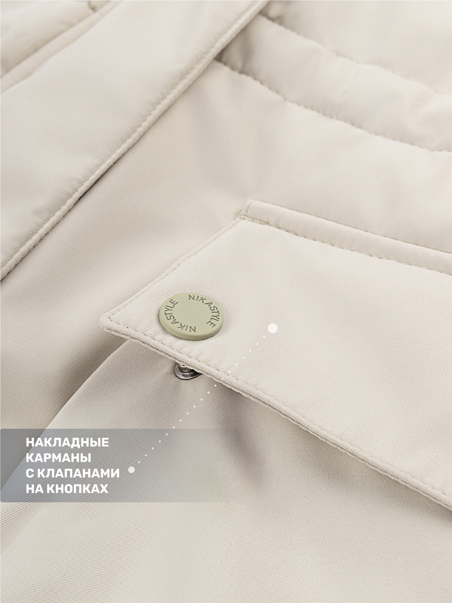 Парка NIKASTYLE 5з4024 беж - фото 8