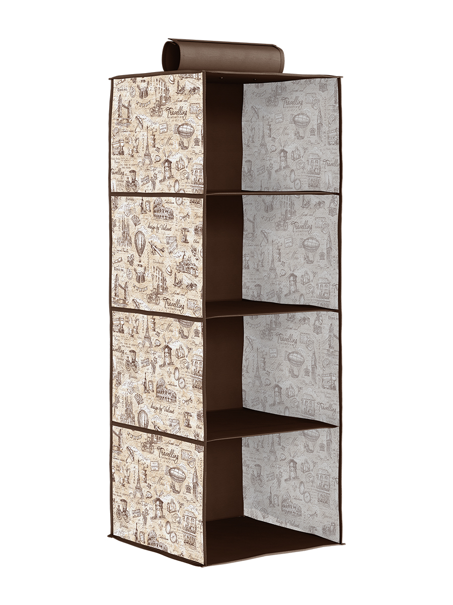 Кофр подвесной для хранения VALIANT 4 секции 30*30*84 см - фото 1