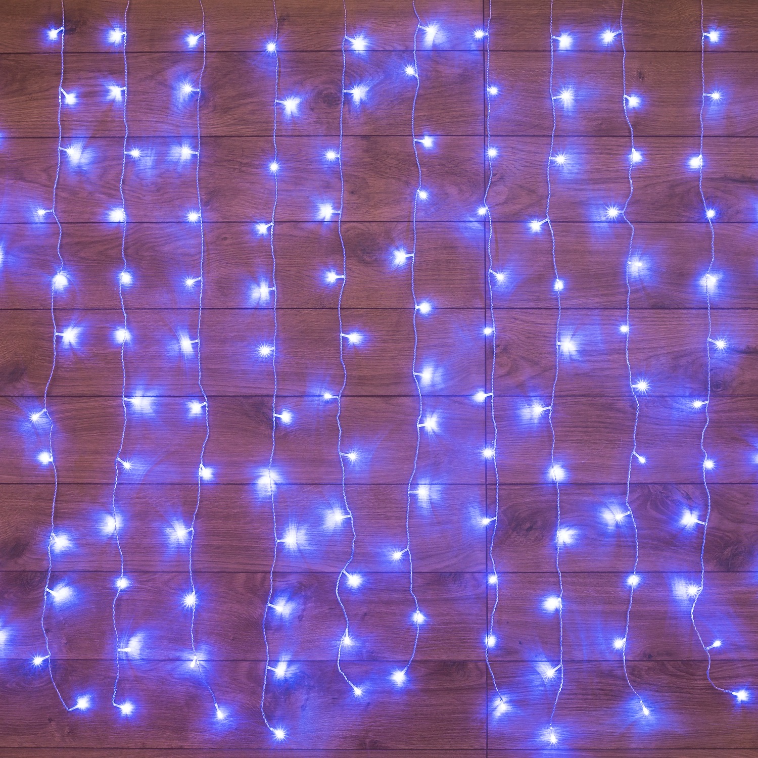 Светодиодная гирлянда NEON-NIGHT Дождь-занавес 1.5х1.5 м 8 режимов синее свечение - фото 2