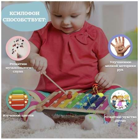 Игрушка музыкальная BalaToys ксилофон