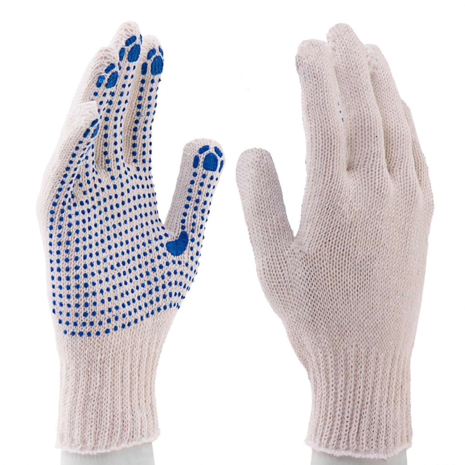 Перчатки . для ремонтных и строительных работ 7класс с ПВХ точкой 67774 - фото 1