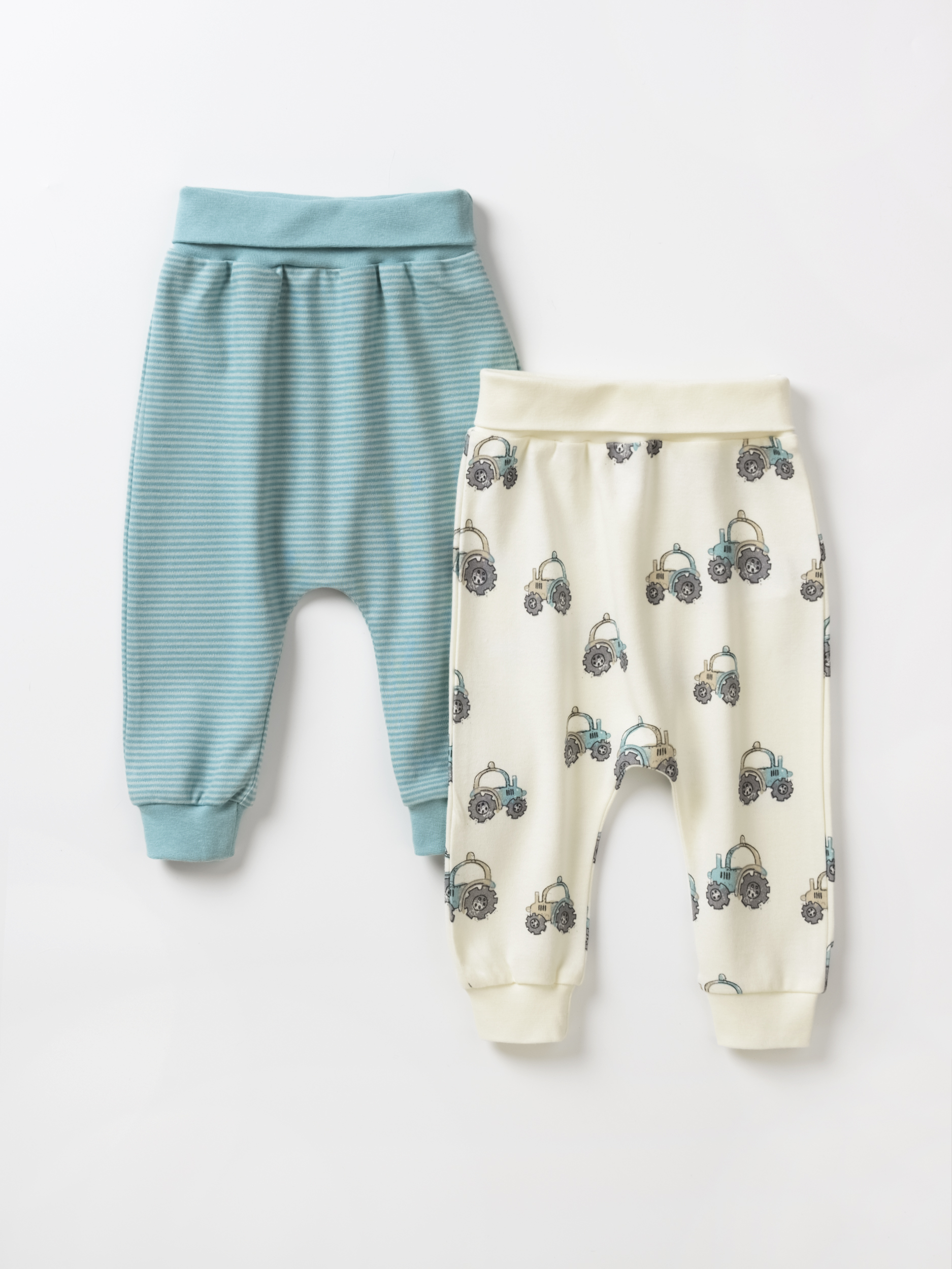 Брюки 2 шт artie S25B17BR2-1491M/Молочный-бирюзовый - фото 1