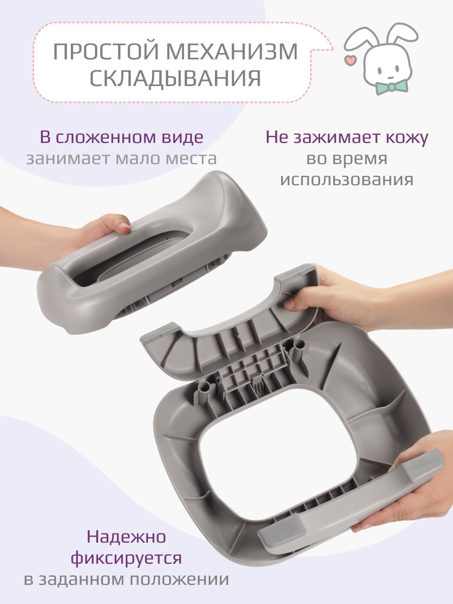 Накладка на унитаз KidWick Square Дорожный серый - фото 8
