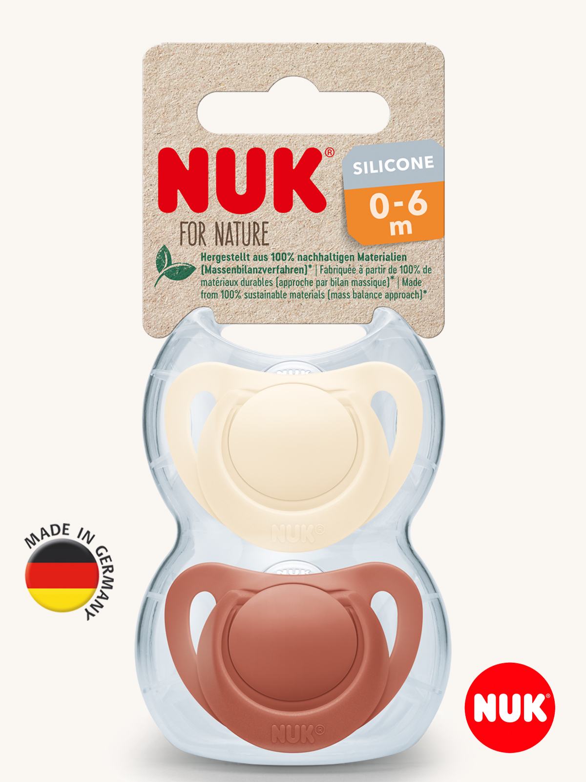 Пустышка Nuk силикон ортодонтическая от 0 мес. 2 шт. - фото 1