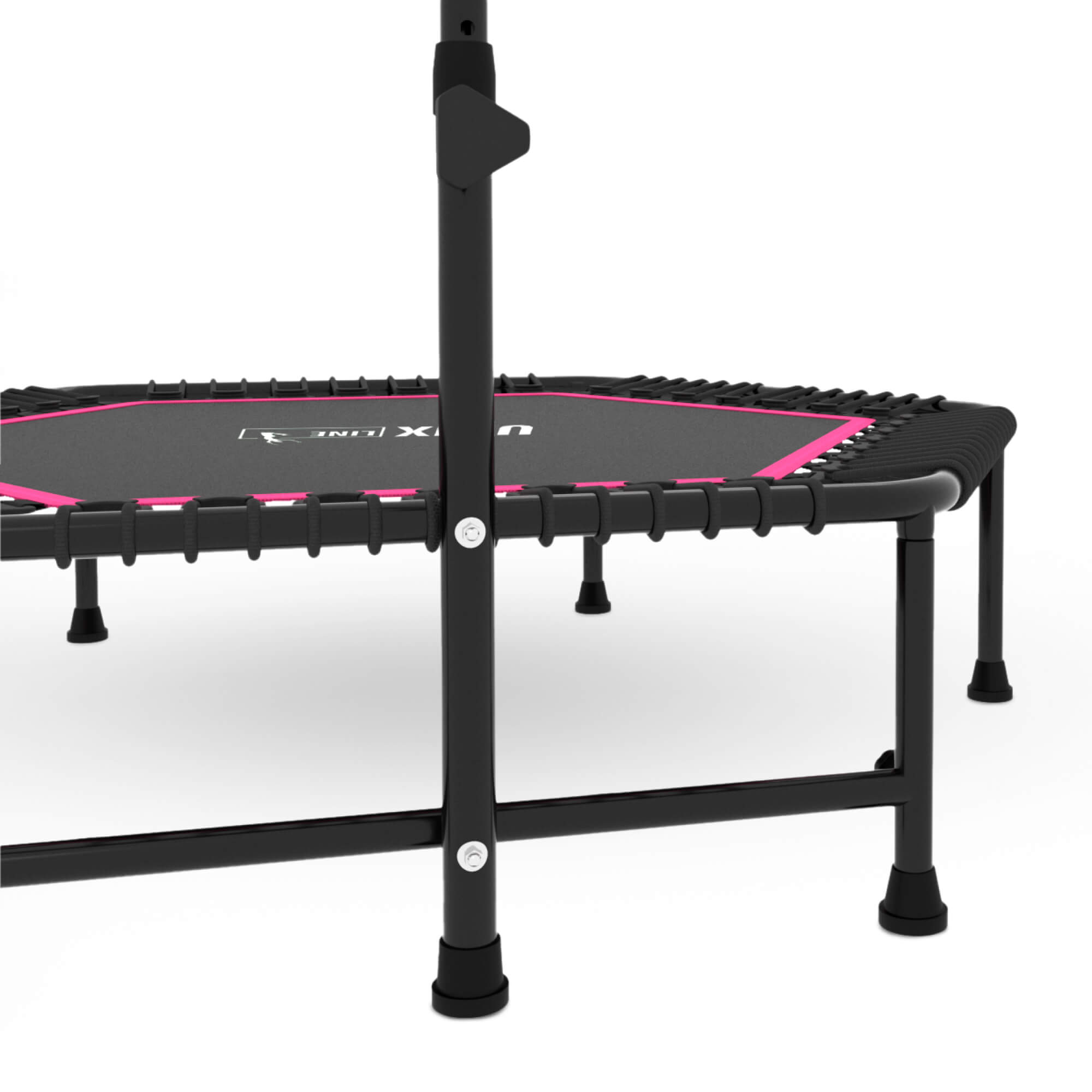 Батут спортивный с ручкой UNIX line Fitness Pink диаметр 125 см до 130 кг для джампинга - фото 19