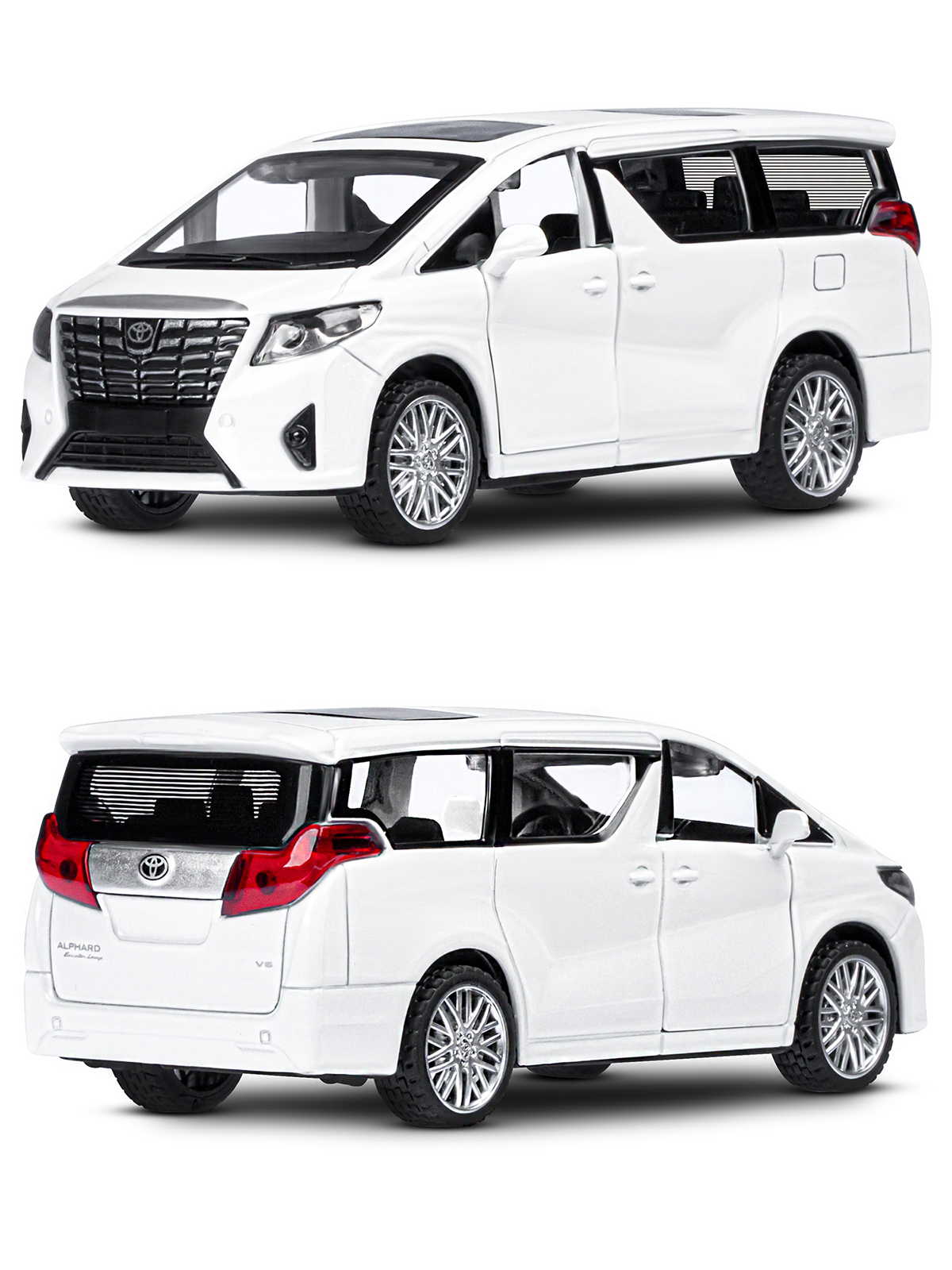 Автомобиль АВТОпанорама Toyota Alphard 1:43 JB1251029 - фото 6