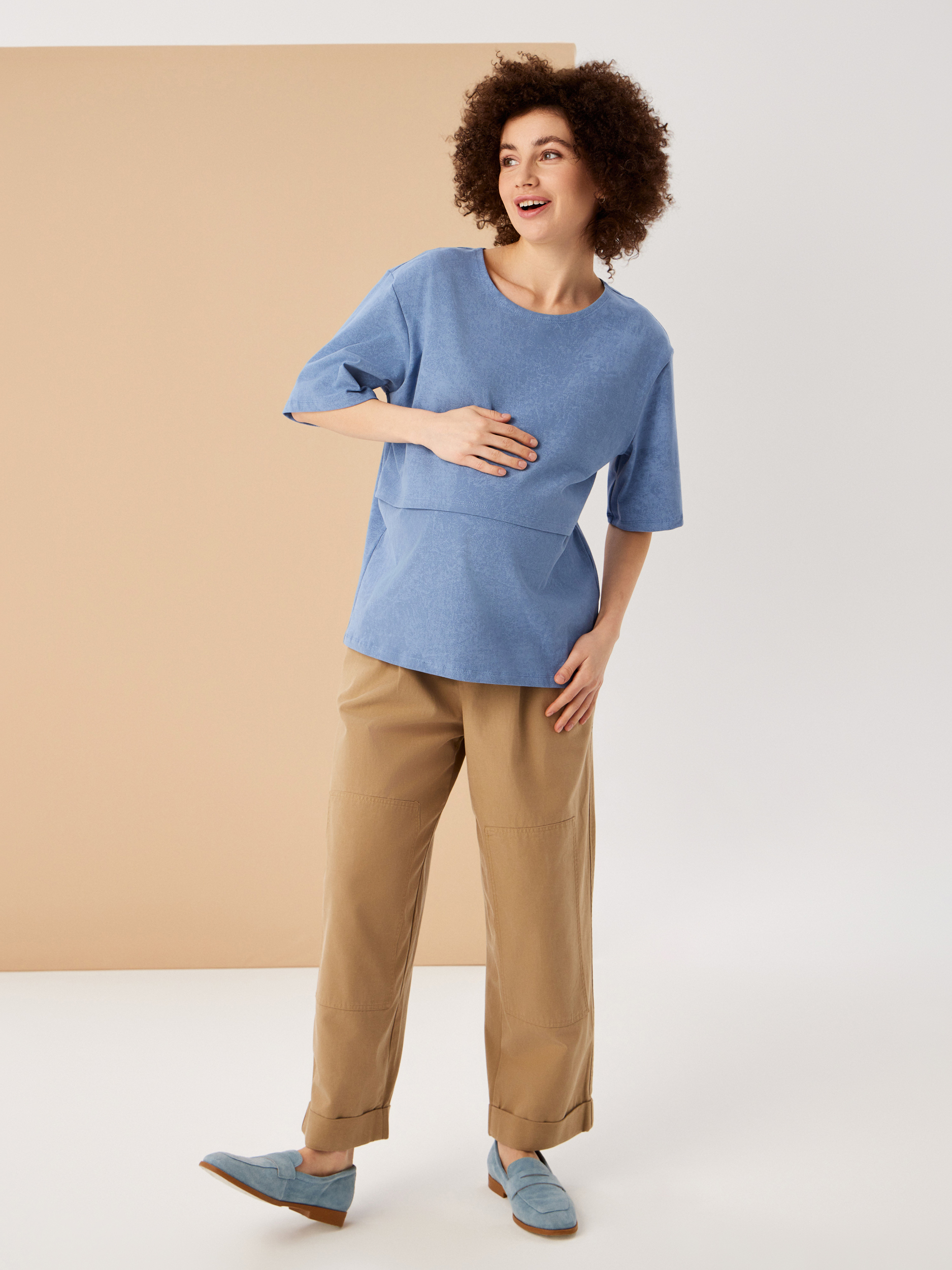 Футболка для кормящих Proud Mom ФВАР-0300-голубой - фото 6