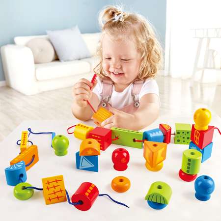 Игрушка Hape шнуровка Бусы шнуровка
