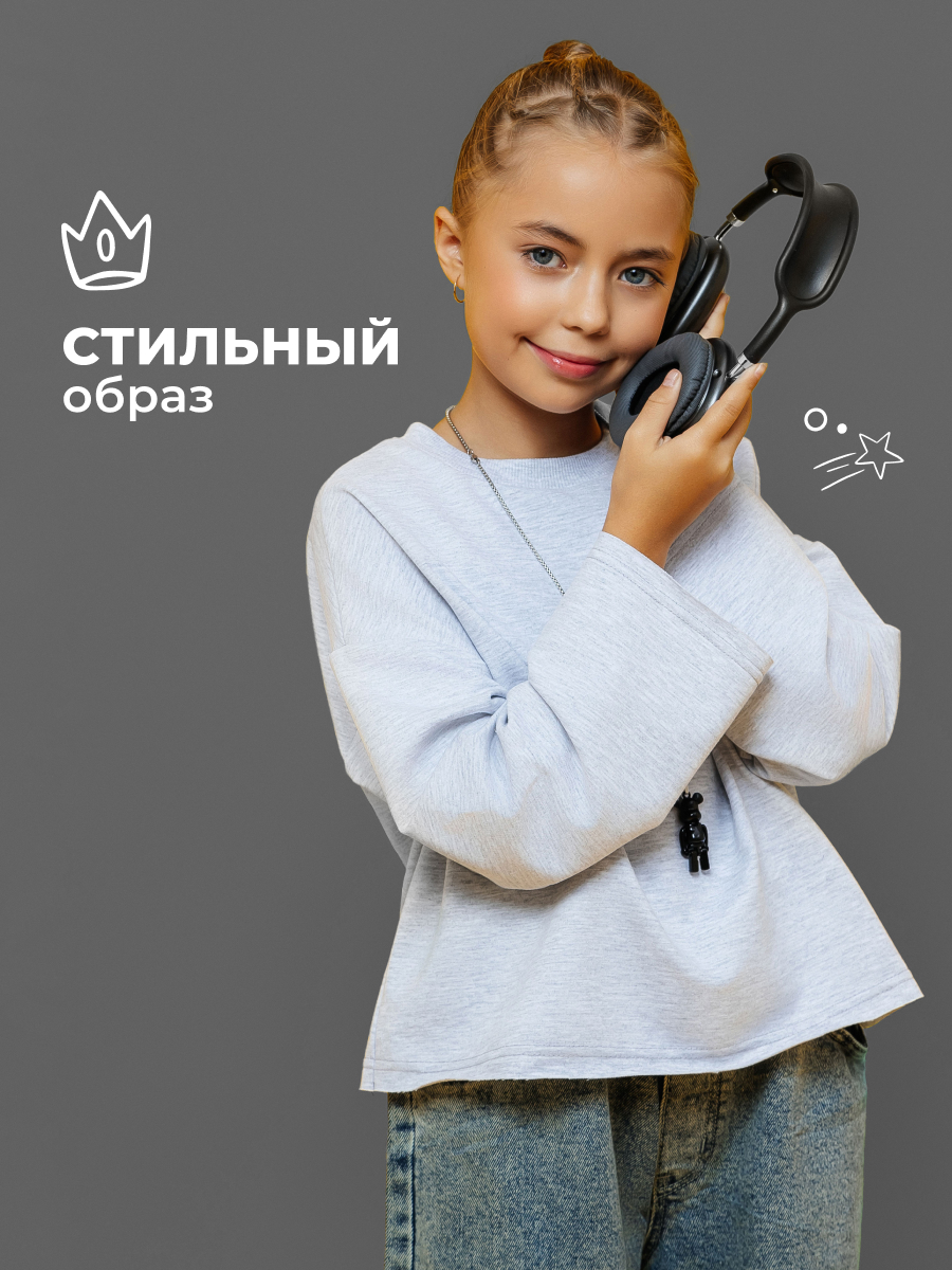 Свитшот Селтекс Ю_ДФ65 серый меланж - фото 3