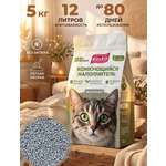 Наполнитель KiesKis бентонитовый 12 л 5 кг комкующийся, минеральный