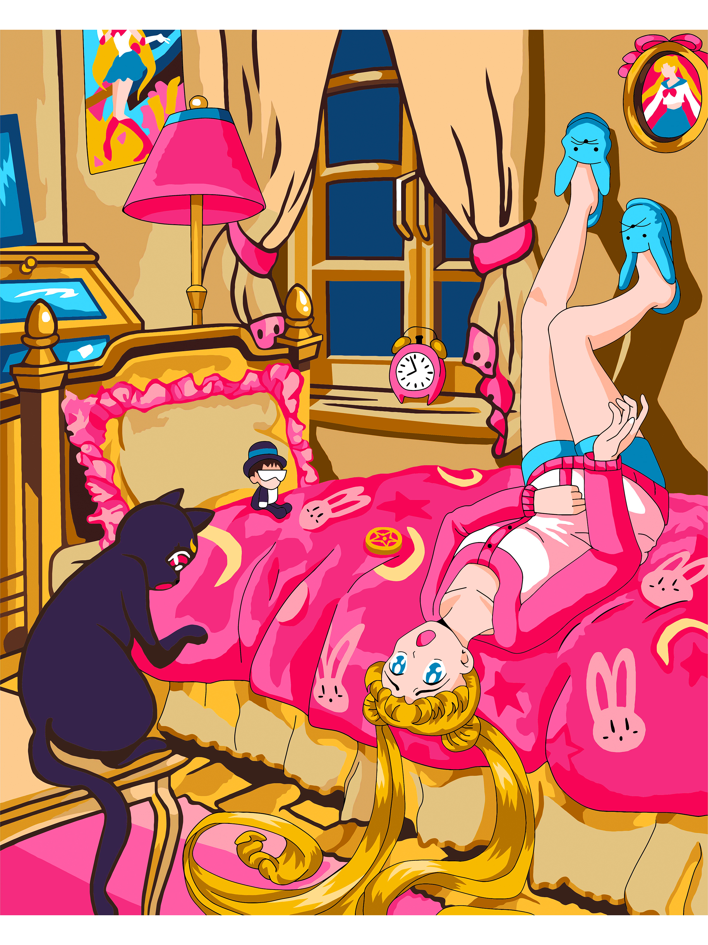 Картина по номерам Art sensation Кошка Сейлор Мун - фото 2