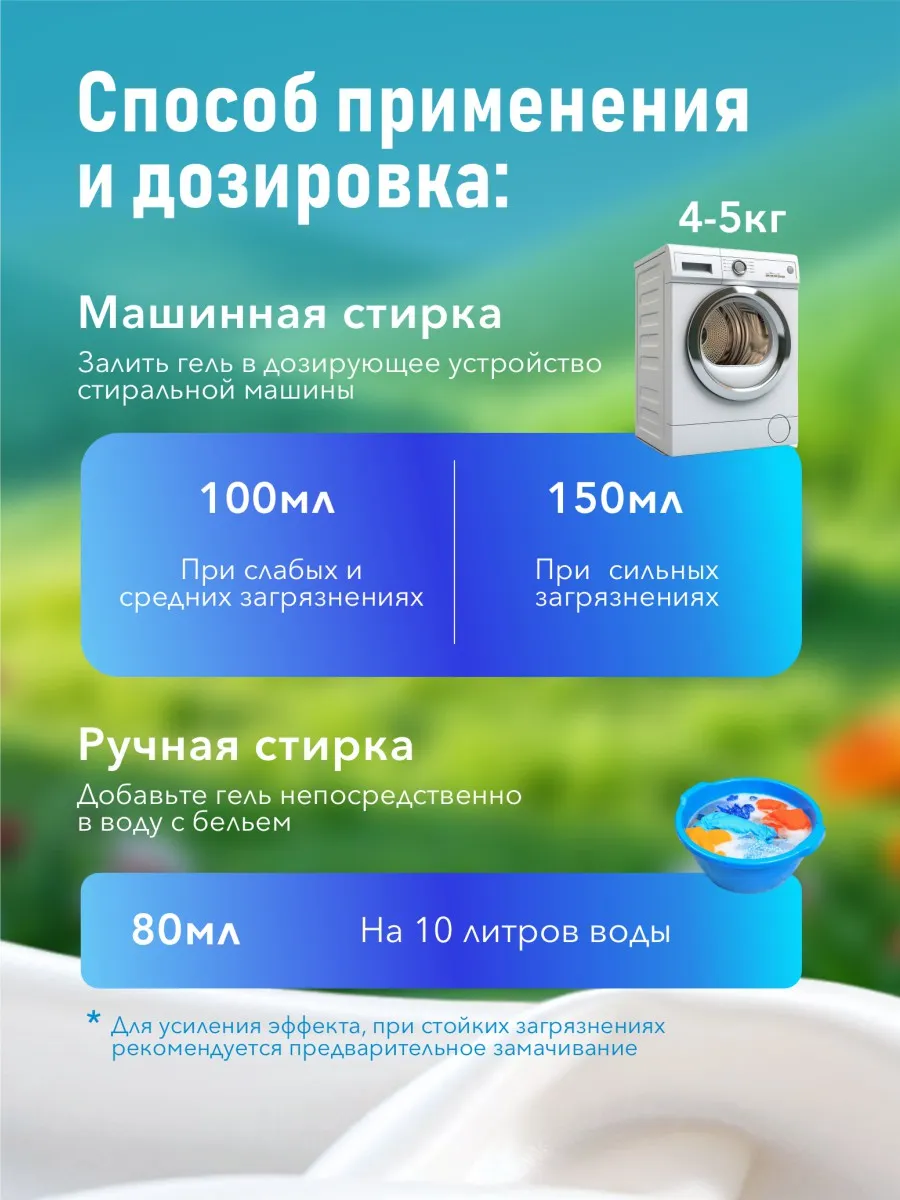 Гель для стирки CLIV solution Ari Washing Gel 2 л 2.2 кг 1 шт. 1 упак. - фото 7