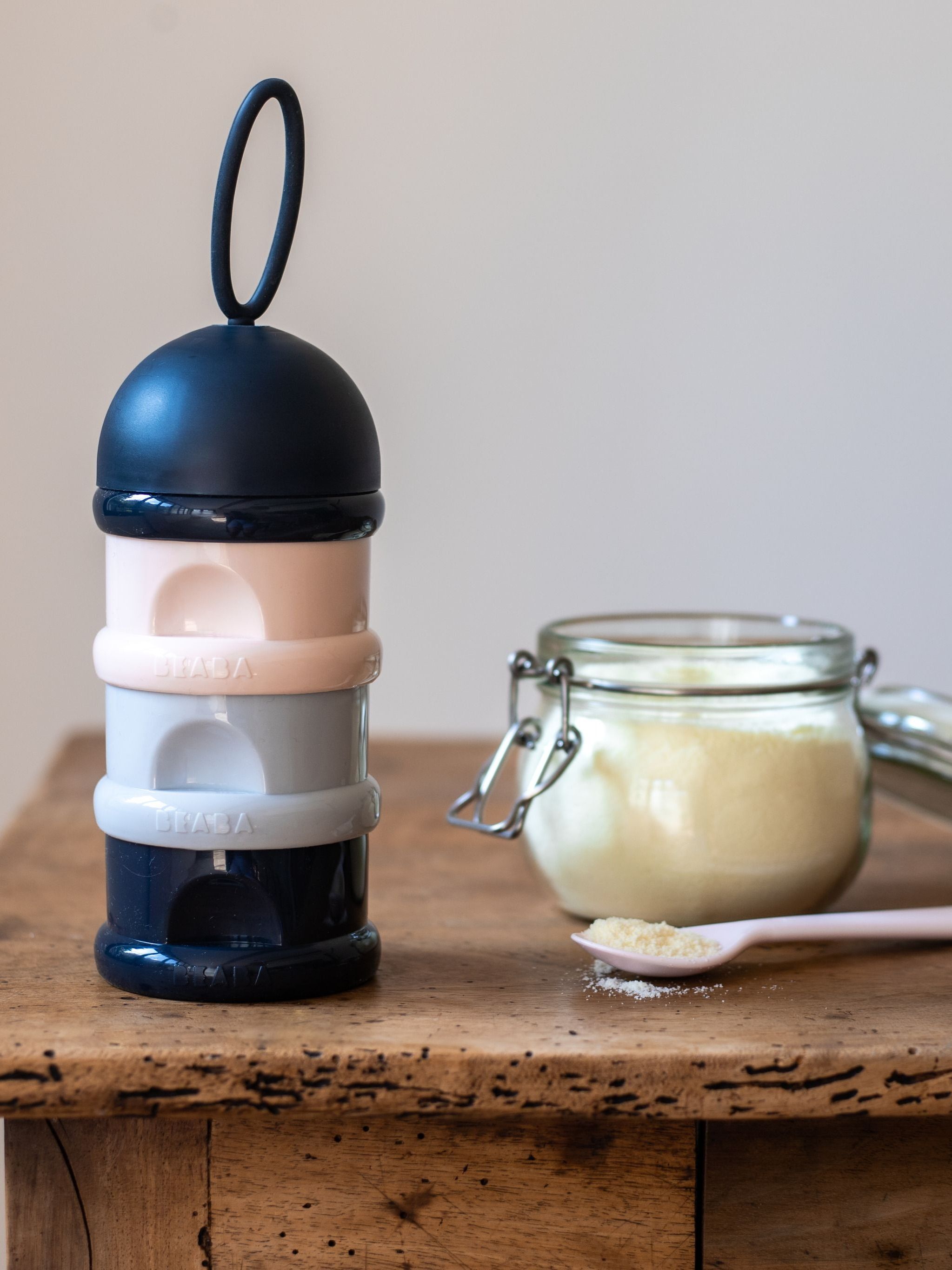 Контейнер для детского питания BEABA сыпучих смесей и снеков, 3 секции, синий - фото 5