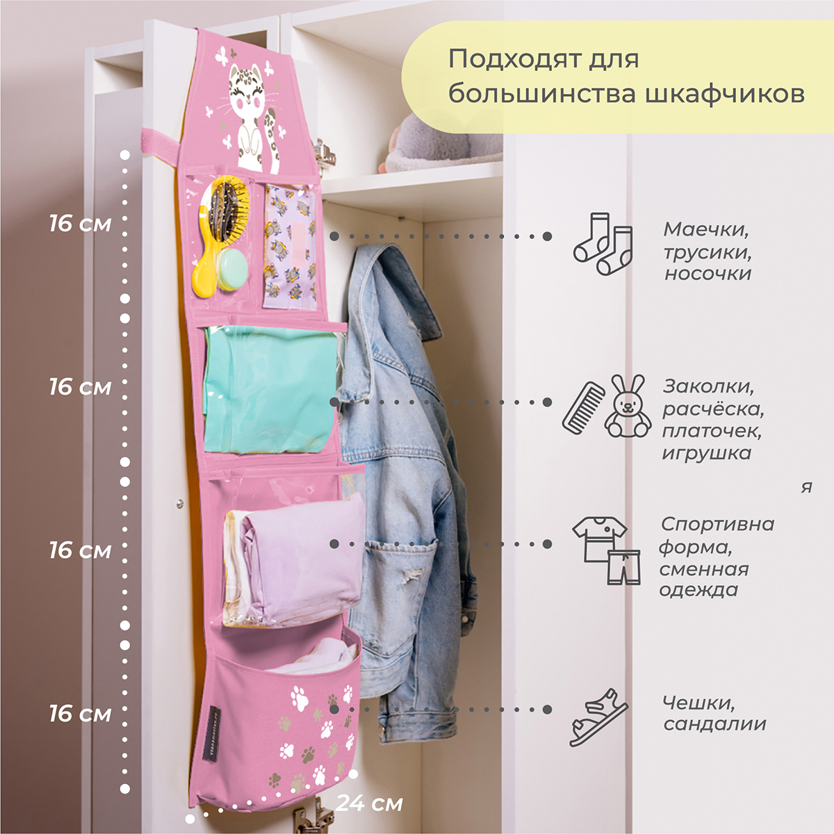 Кармашки в садик Всё на местах Гепард - фото 5