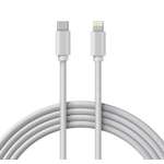 Кабель REXANT USB - Lightning 1 метр в белой ПВХ оплетке