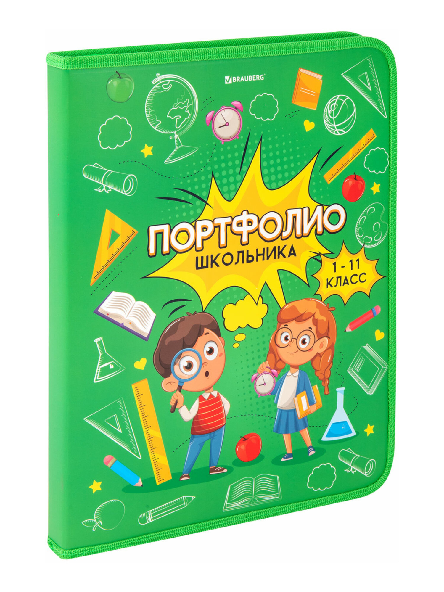 Портфолио школьника Brauberg папка А4 на молнии 8 вкладышей - фото 10