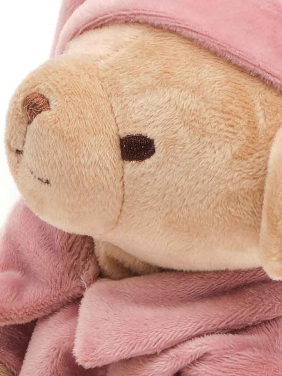 Игрушка мягкая DrЁma для сна Медведь с белым и розовым шумом пудровый - фото 7