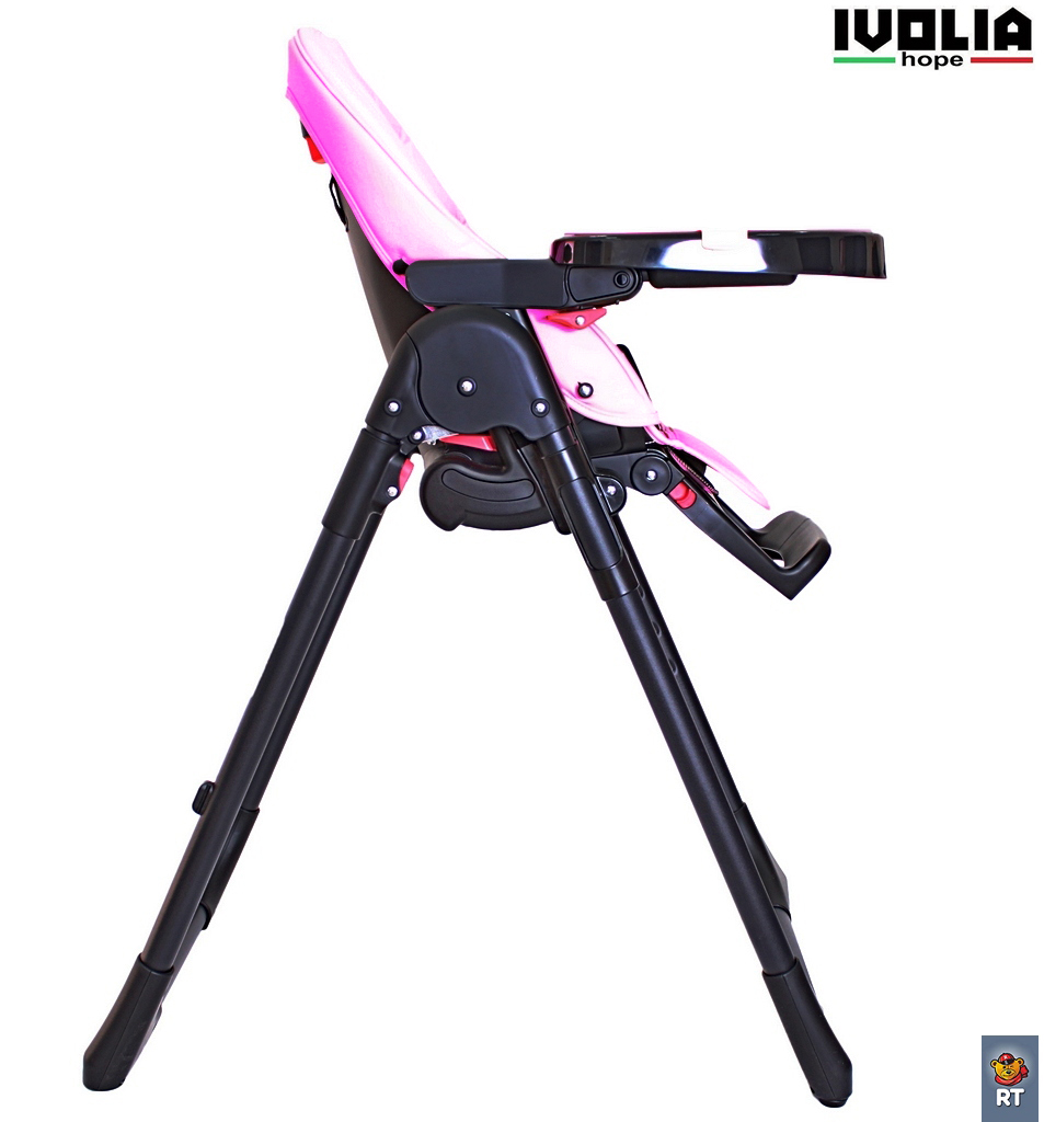 Стульчик для кормления Ivolia HOPE 01 2 колеса pink трансформер - фото 3