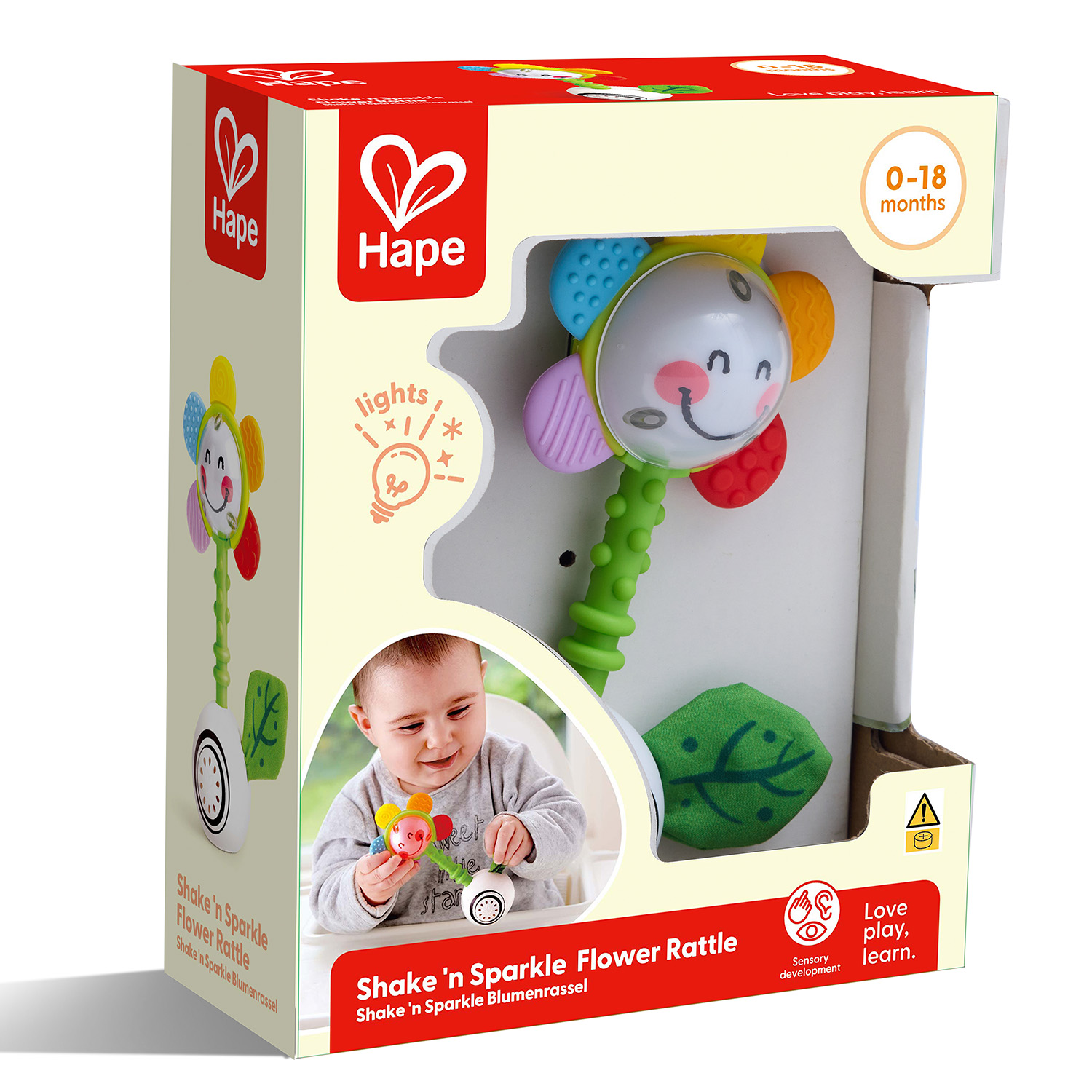 Игрушка Hape погремушка Погремушка светящийся цветок - фото 12