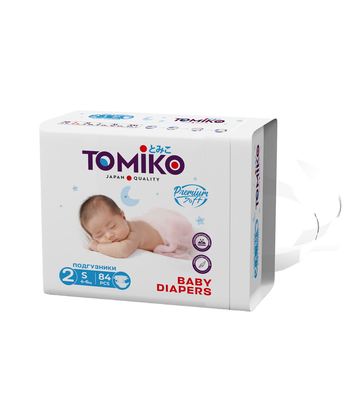Подгузники Tomiko S (4-6кг) 84 шт. - фото 2