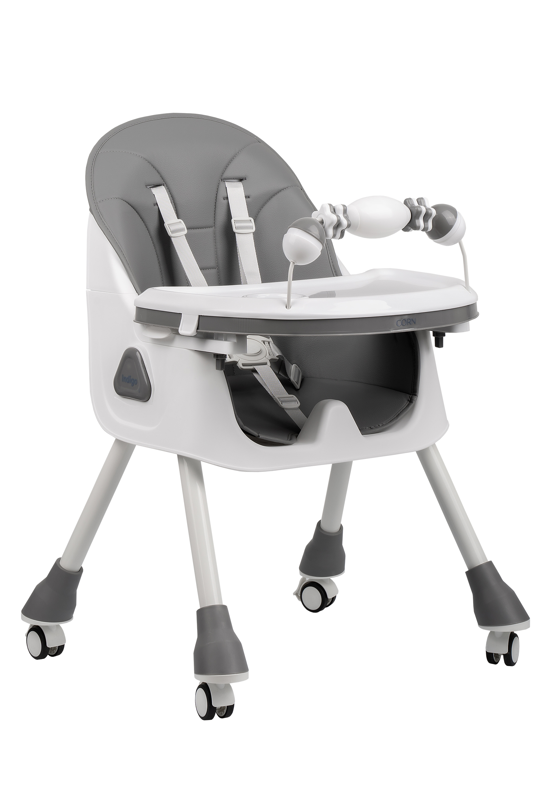 Стульчик для кормления Indigo Corn темно-серый - фото 7