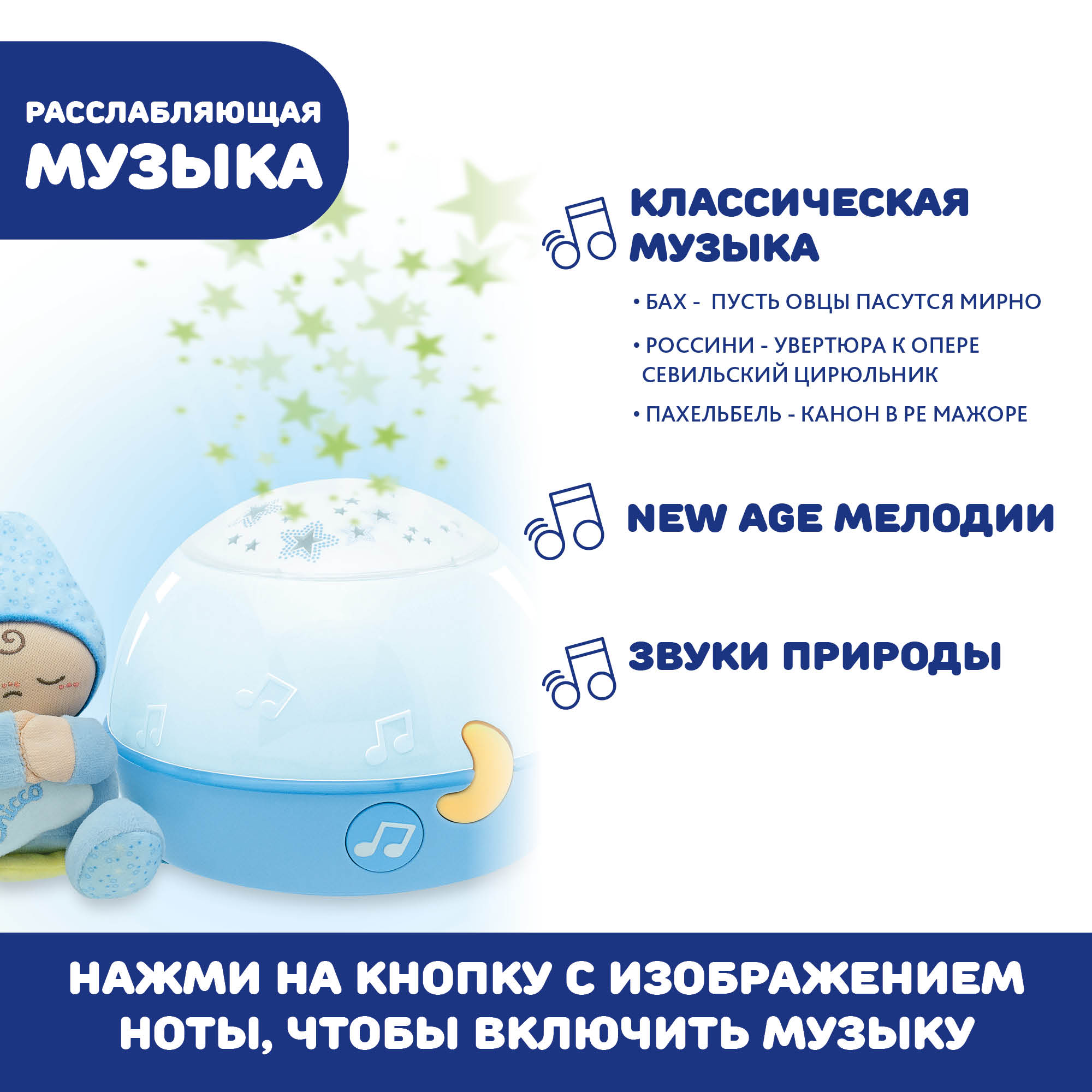 Игрушка проектор, ночник Chicco Первые грезы - фото 3