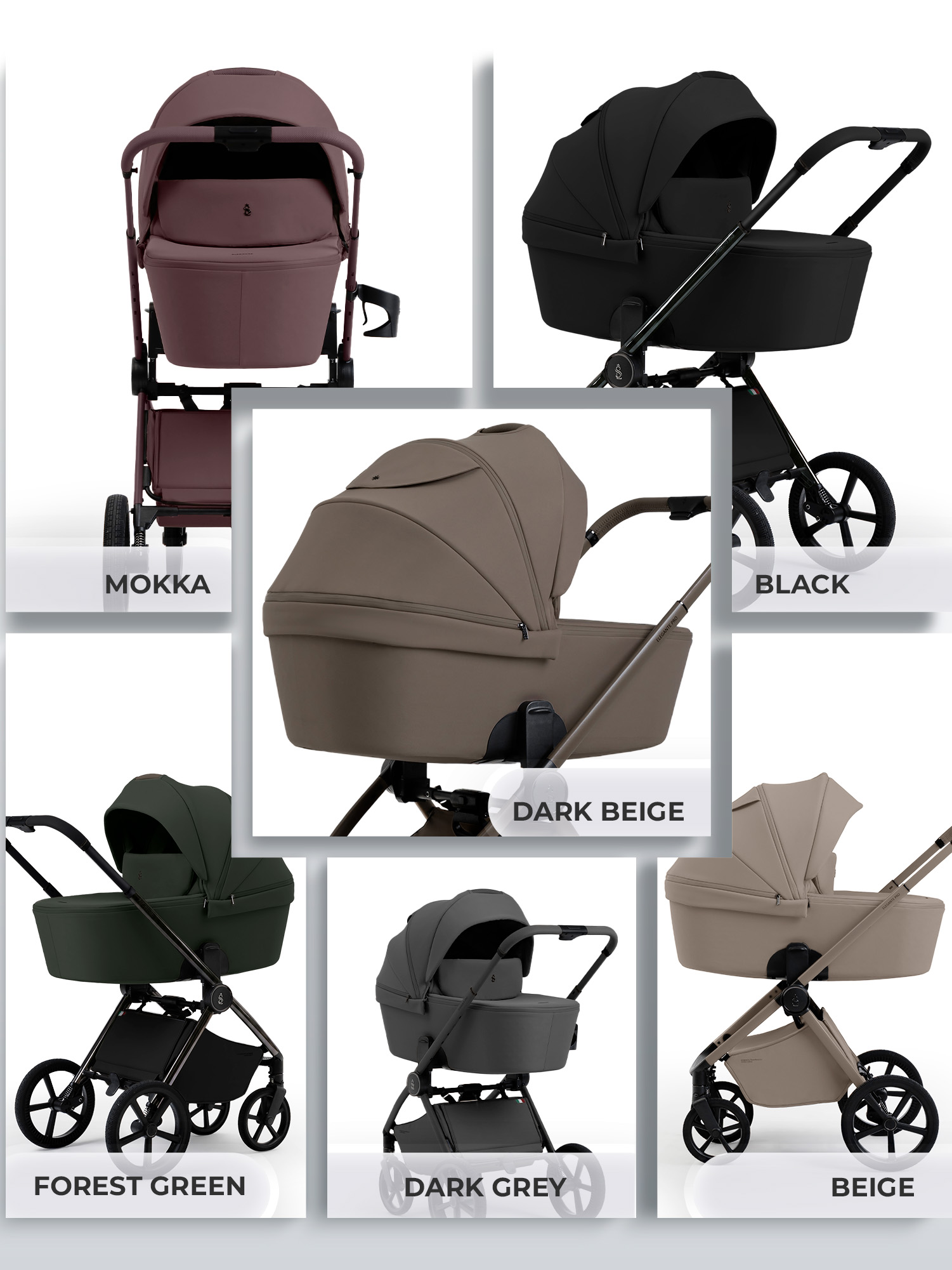 Коляска 2в1 Sweet Baby Elegante Pro Dark Grey серый - фото 15