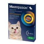 Антигельминтик для кошек и котят KRKA Милпразон №2 4мг/10мг таблетки