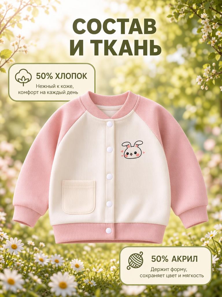 Бомбер Bambooland cardigan_pinkrabbit - фото 3